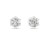 Round Stud Lab Grown Diamond Earrings