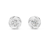 Round Stud Lab Grown Diamond Earrings