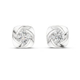 Round Stud Lab Grown Diamond Earrings