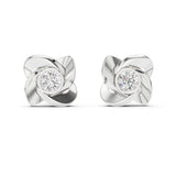 Round Stud Lab Grown Diamond Earrings
