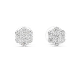 Round Cluster Lab Grown Diamond Earrings
