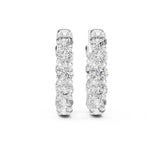 Round Huggie Lab Grown Diamond Earrings