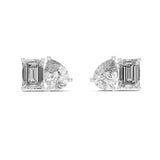 Mixed Stud Lab Grown Diamond Earrings