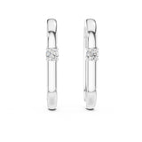 Round Huggie Lab Grown Diamond Earrings