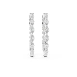 Marquise Hoop Lab Grown Diamond Earrings