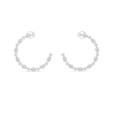 Round Hoop Lab Grown Diamond Earrings