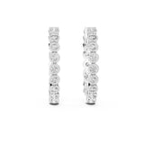 Round Huggie Lab Grown Diamond Earrings