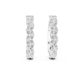 Marquise Huggie Lab Grown Diamond Earrings