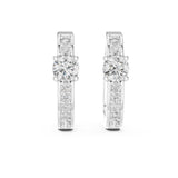 Round Huggie Lab Grown Diamond Earrings