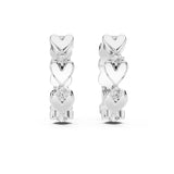 Round Hoop Lab Grown Diamond Earrings