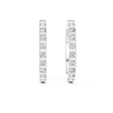 Round Huggie Lab Grown Diamond Earrings