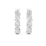 Emerald Huggie Lab Grown Diamond Earrings