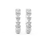 Heart Huggie Lab Grown Diamond Earrings