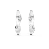 Marquise Hoop Lab Grown Diamond Earrings