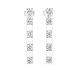 Round Drop Lab Grown Diamond Earrings