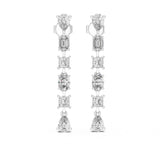 Mixed Dangle Lab Grown Diamond Earrings