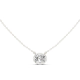Oval Diamond Bezel Pendant