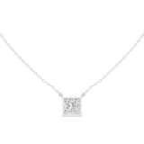 Princess Cut Diamond Bezel Pendant