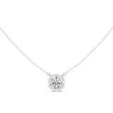 Round Solitaire Lab Grown Diamond Necklace
