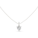 Heart Cut Diamond Halo Bail Pendant