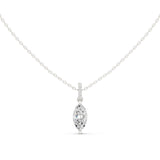 Marquise Diamond Halo Bail Pendant