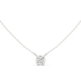 Cushion Solitaire Lab Grown Diamond Necklace