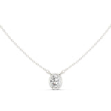 Oval Diamond Bezel Frame Pendant