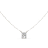 Radiant Cut Diamond Bezel Frame Pendant