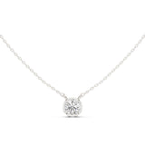 Round Brilliant Diamond Bezel Frame Pendant