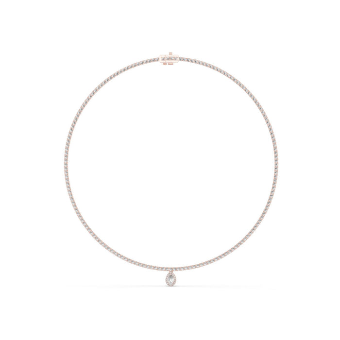 Diamond Tennis Necklace rose gold video