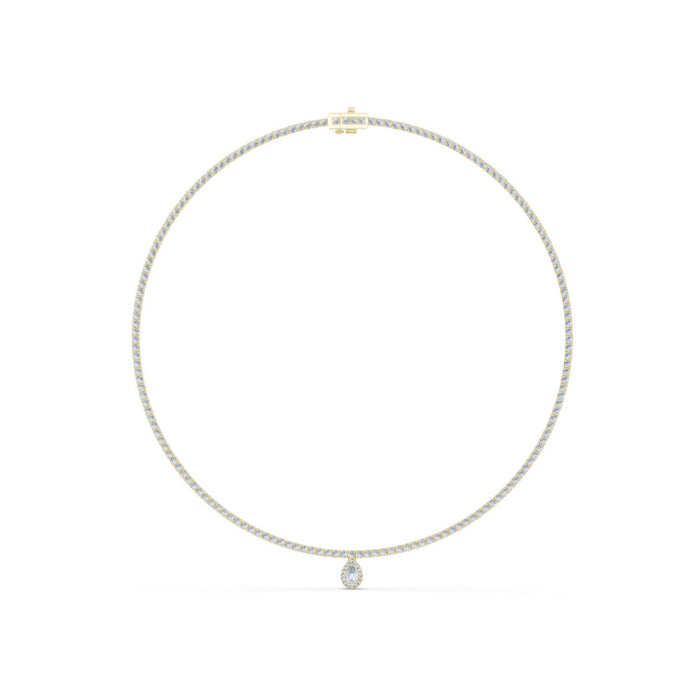 Diamond Tennis Necklace yellow gold video