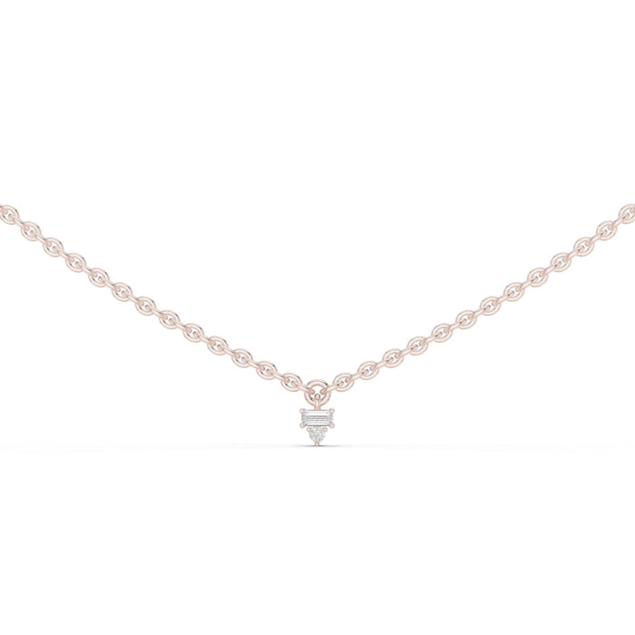 Diamond Station Pendant Necklace rose gold video