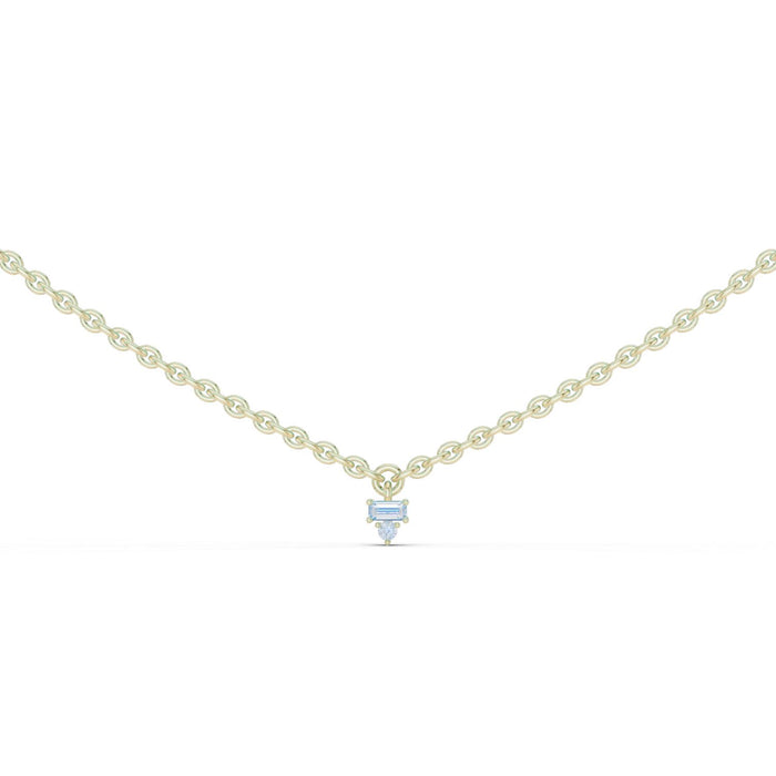 Diamond Station Pendant Necklace yellow gold video