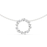 Mixed Cut Diamond Circle Pendant