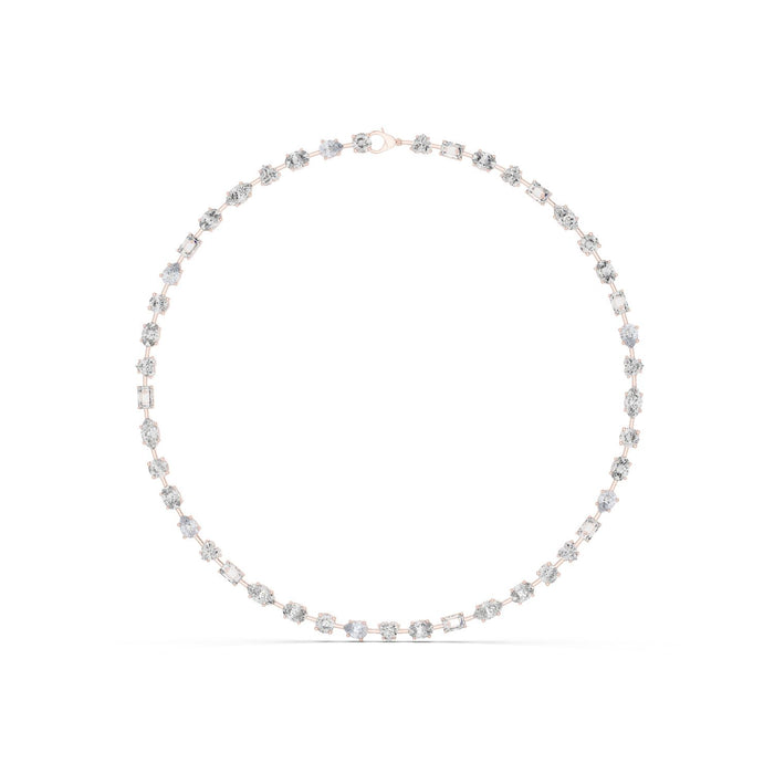 Multi-Shape Diamond Tennis Necklace rose gold video