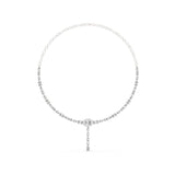 Oval Solitaire Multi-Shape Drop Necklace
