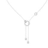 Diamond Circle Colourstone Lariat Necklace