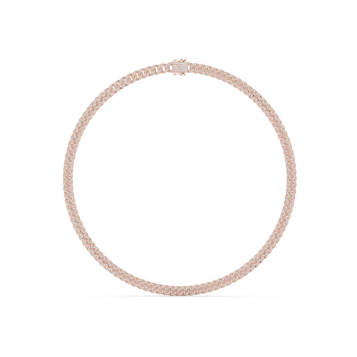 Pavé Diamond Eternity Tennis Necklace rose gold video