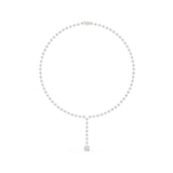 Solitaire Drop Diamond Tennis Necklace