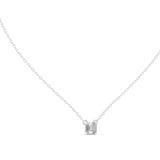 Emerald Solitaire Lab Grown Diamond Necklace