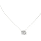 Emerald Solitaire Lab Grown Diamond Necklace