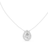 Pear Halo Lab Grown Diamond Necklace
