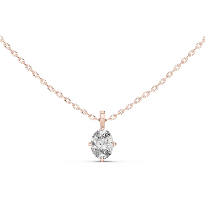 Oval Solitaire Pendant rose gold video