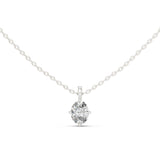 Oval Solitaire Lab Grown Diamond Necklace