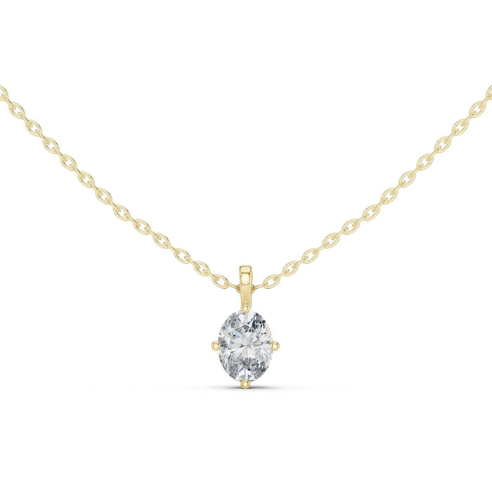 Oval Solitaire Pendant yellow gold video
