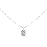 Oval Solitaire Lab Grown Diamond Necklace
