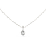 Oval Solitaire Lab Grown Diamond Necklace