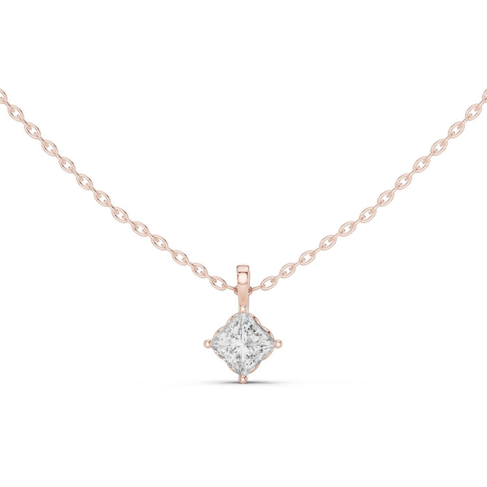 Petite Kite Set Princess Cut Pendant rose gold video