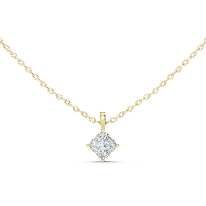 Petite Kite Set Princess Cut Pendant yellow gold video