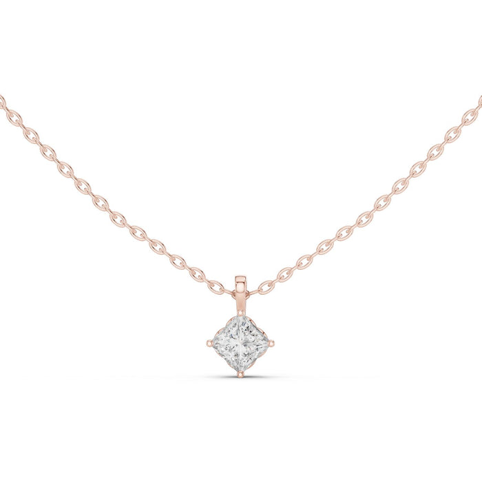 Dainty Kite Set Princess Cut Pendant rose gold video